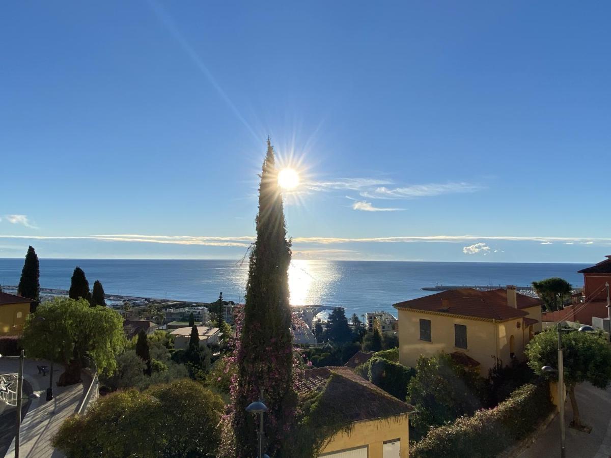 Le Vigia-Vue Mer-Terrasse-Climatisation-Parking Menton Kültér fotó