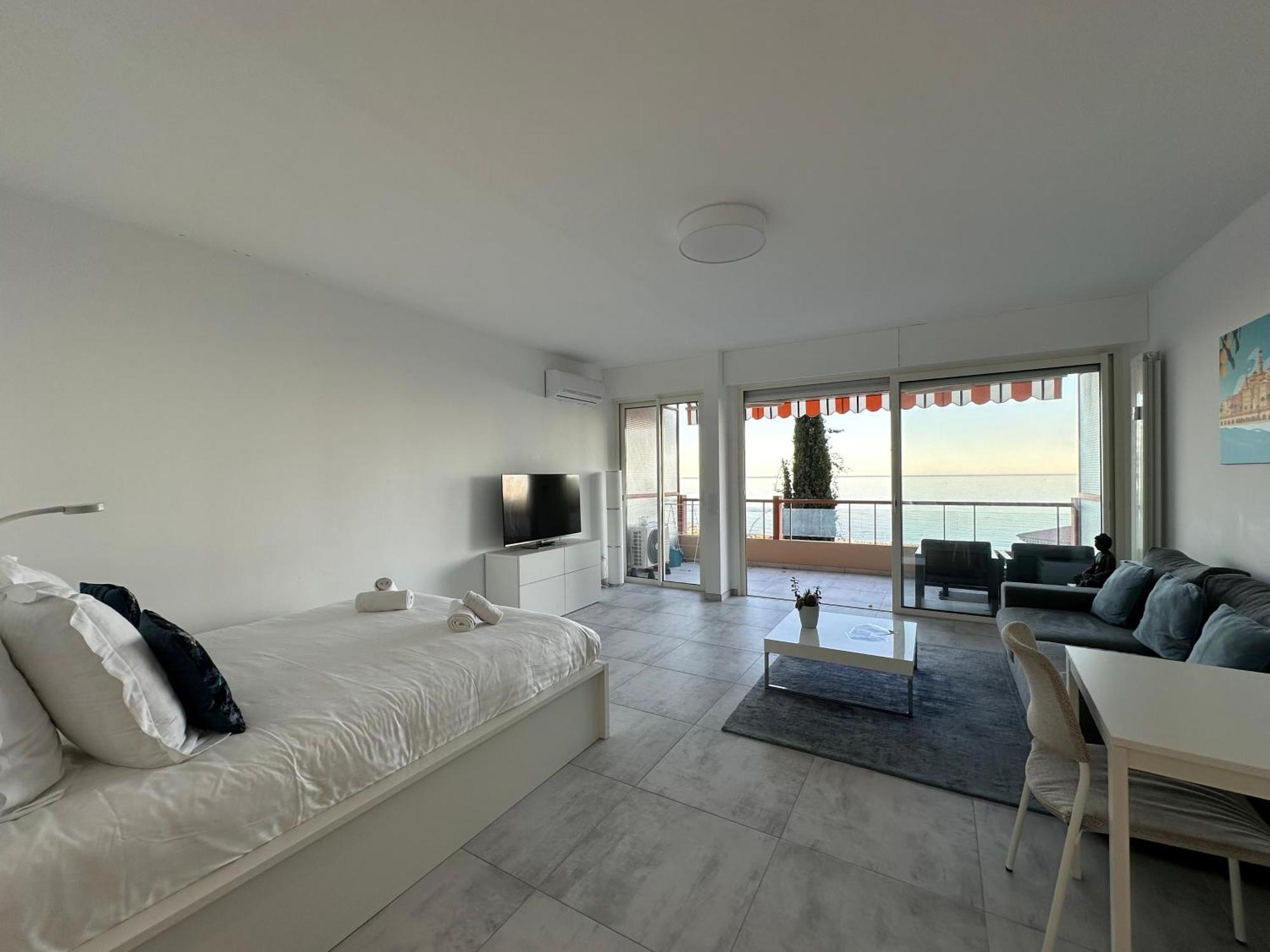 Le Vigia-Vue Mer-Terrasse-Climatisation-Parking Menton Kültér fotó